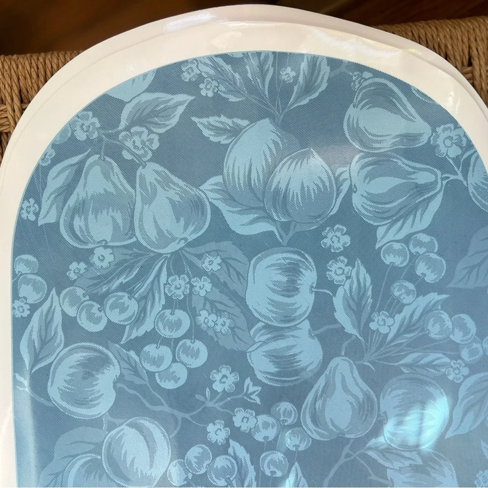 Vintage Blue Toile Vinyl Placemats (Set of 4) –Cottagecore Country Kitchen Fruit